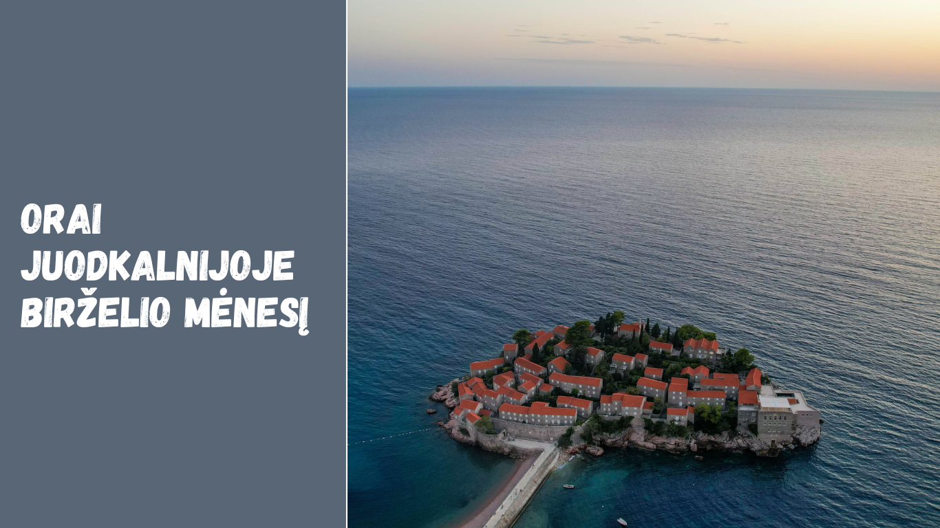 Orai Juodkalnijoje birželio mėnesį