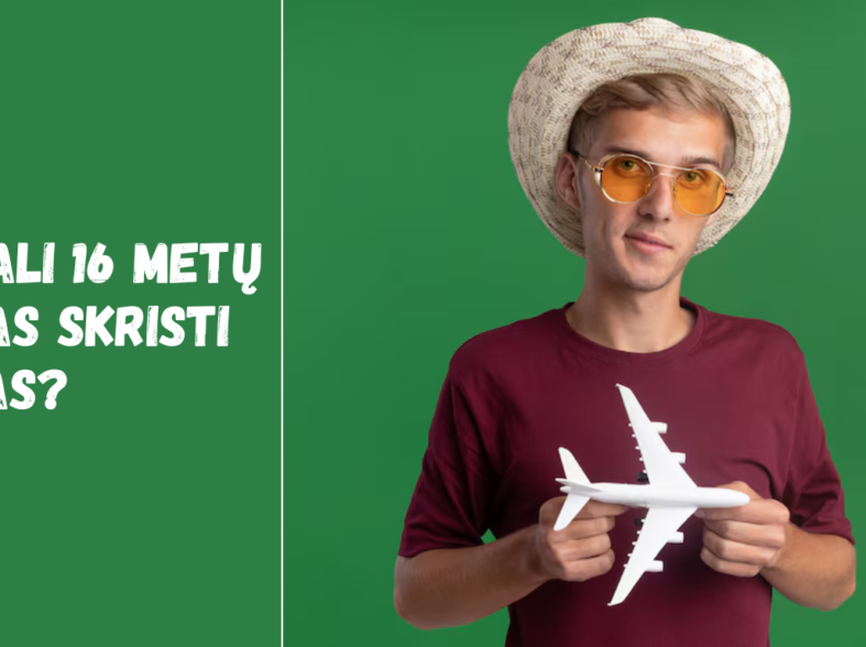 Ar gali 16 metų vaikas skristi vienas?