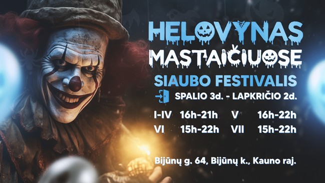 Helovyno parkai ir renginiai Lietuvoje 2025