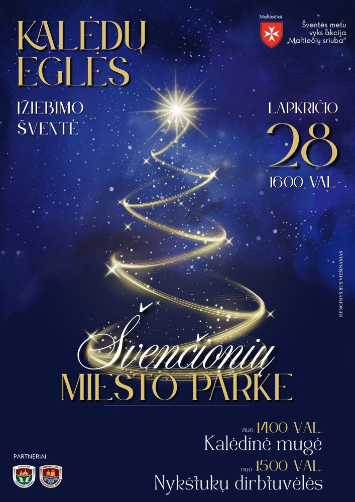 Kalėdinių eglių įžiebimai visoje Lietuvoje 2025: renginių datos ir vietos