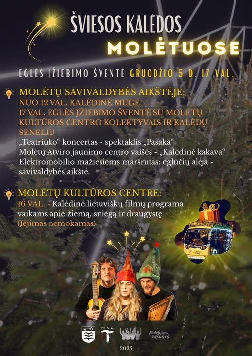 Kalėdinių eglių įžiebimai visoje Lietuvoje 2025: renginių datos ir vietos