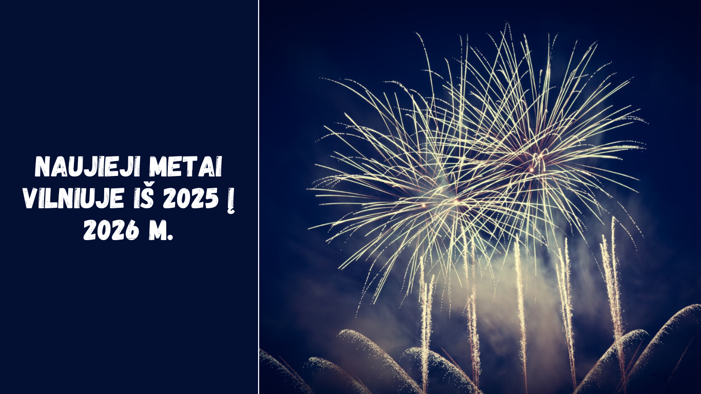 Naujieji metai Vilniuje iš 2025 į 2026 m.