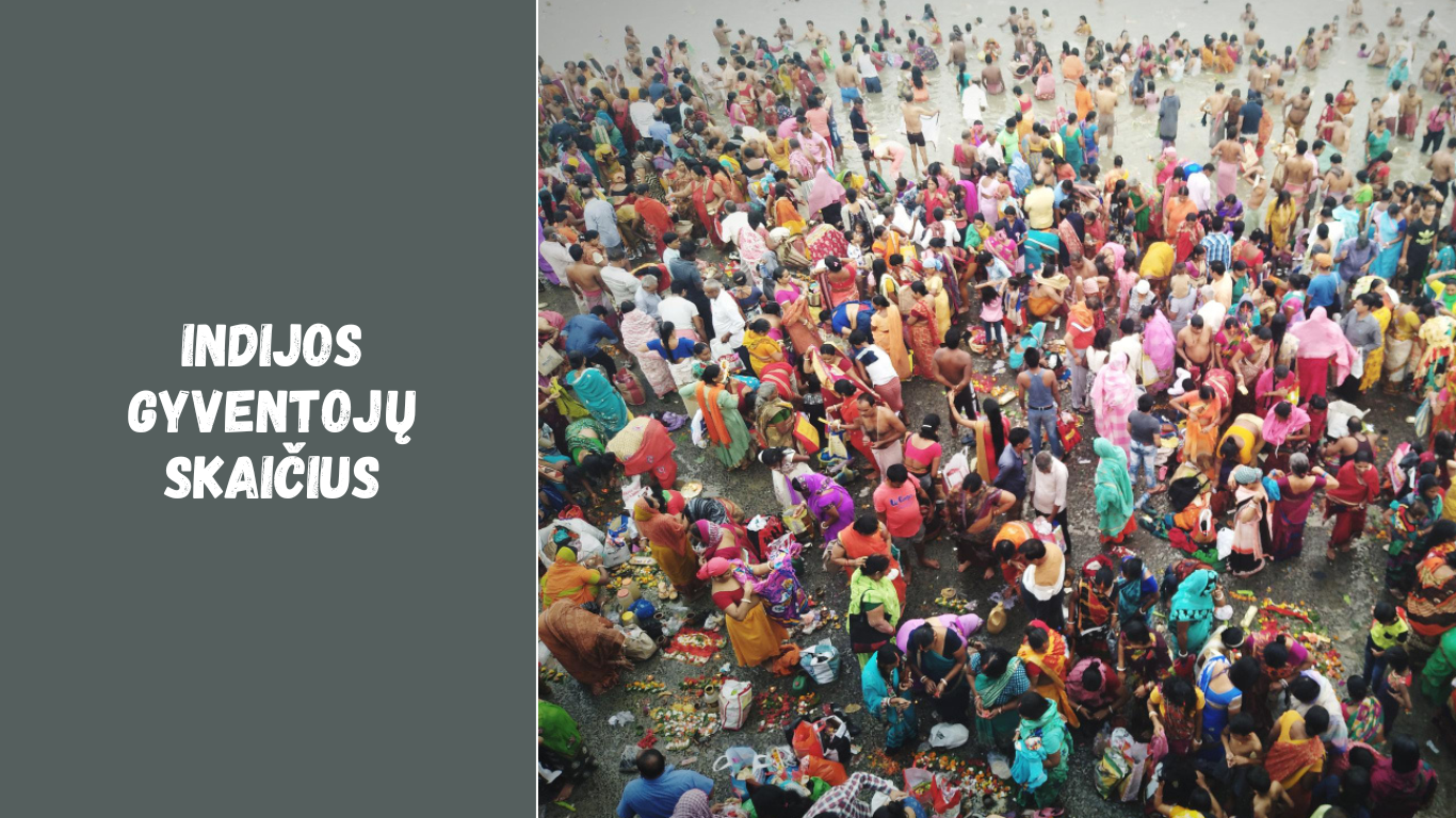 Indijos gyventojų skaičius – sparčiai auganti pasaulio milžinė