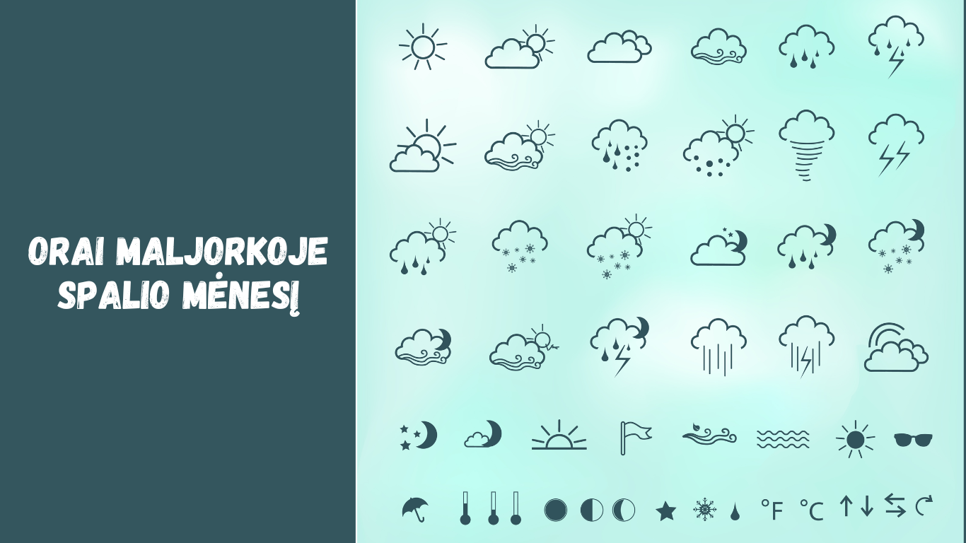 Orai Maljorkoje spalio mėnesį: šiltas ruduo ir mažiau turistų