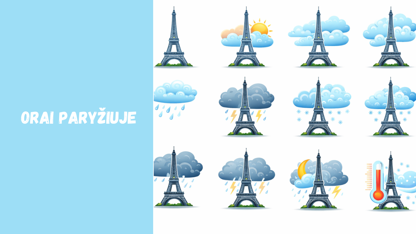 Orai Paryžiuje: kada geriausia keliauti
