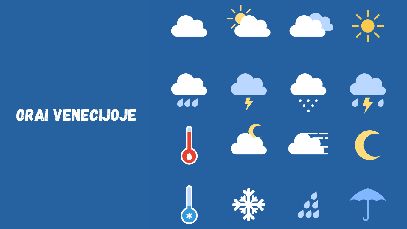 Orai Venecijoje: kada geriausia planuoti kelionę?