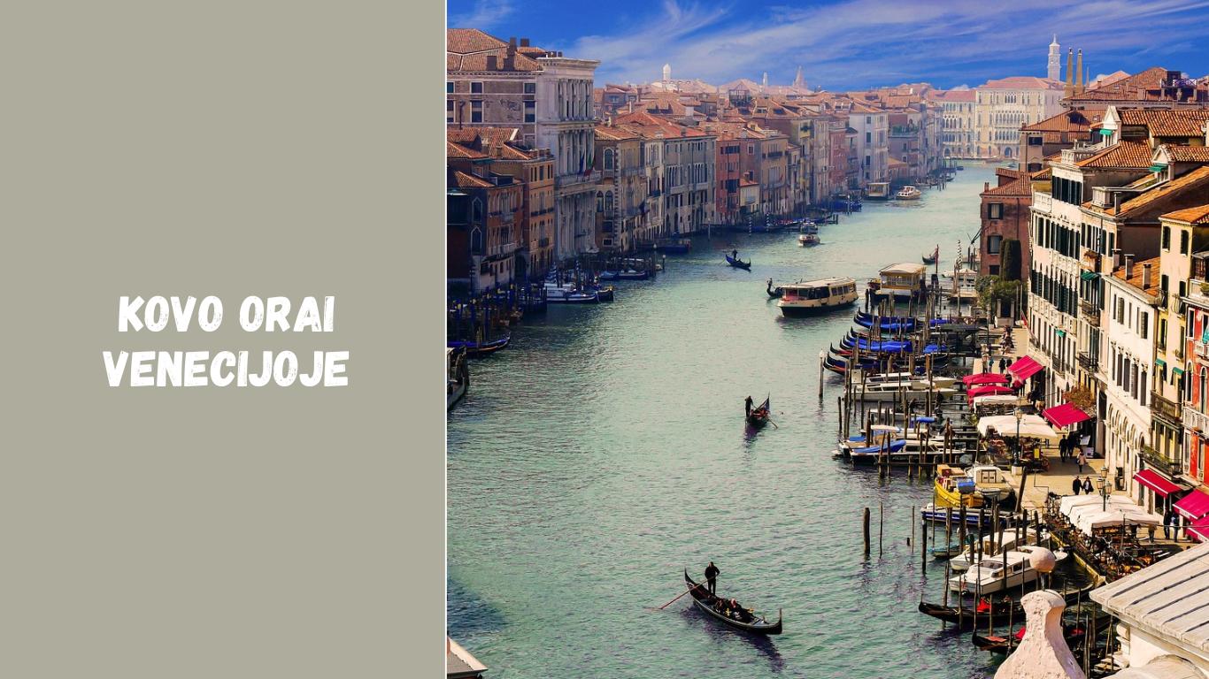 Kovo orai Venecijoje – temperatūra, saulė ir drėgmė