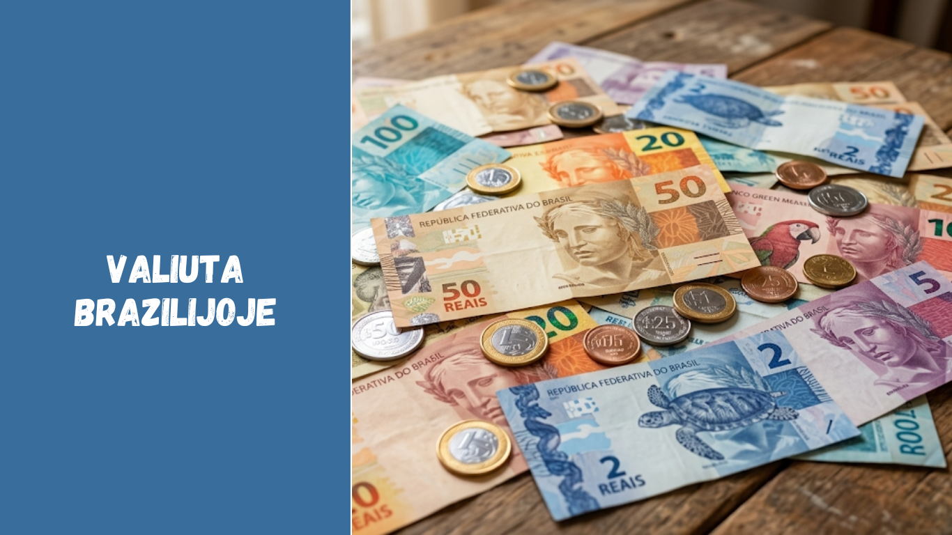 Valiuta Brazilijoje: realas, pinigai ir jų vertė eurais