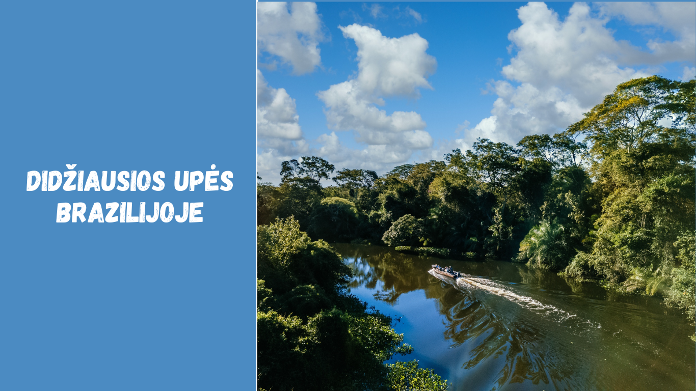 Didžiausios upės Brazilijoje: Amazonė ir kiti svarbūs vandens telkiniai