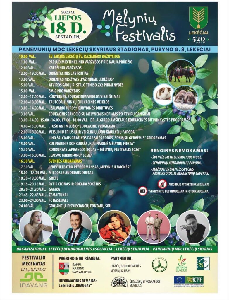 Mėlynių festivalis Lekėčiuose | Liepos 18 d.