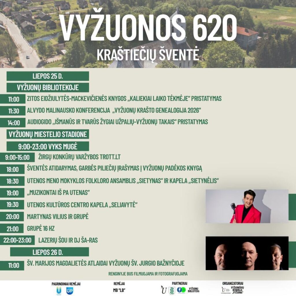 Vyžuonos 620 – kraštiečių šventė | Liepos 25–26 d.