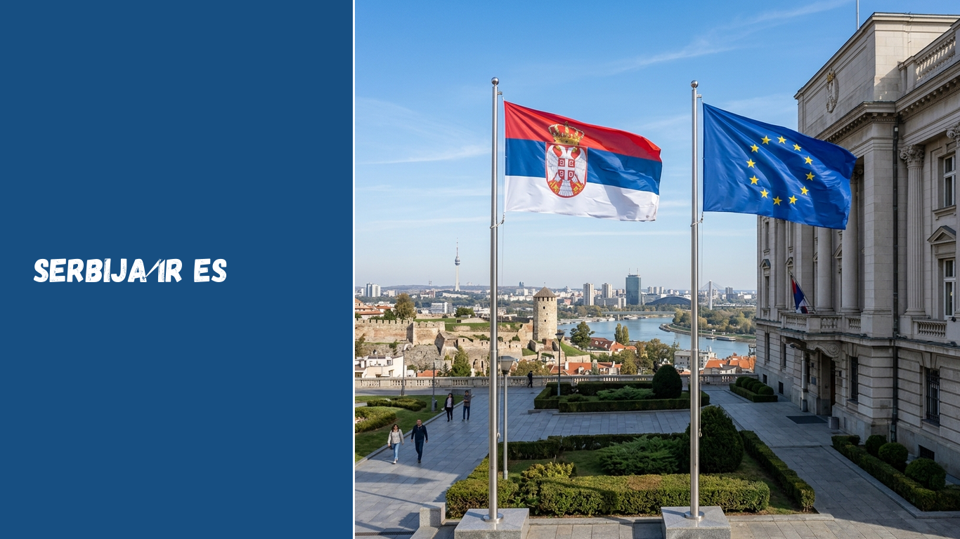 Iliustracija: Serbija ir Europos Sąjunga: ar Serbija yra ES narė?