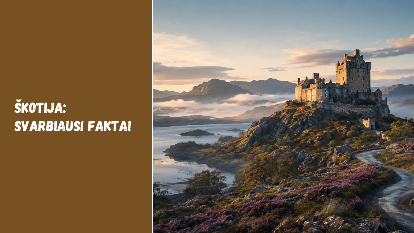 Meninė Škotijos pilies, Aukštumų kalnų, ežero ir viržių interpretacija